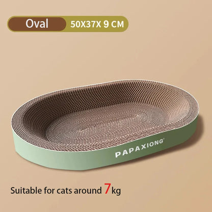 Cat Scratcher and Bed - Round Oval Design - Bascora