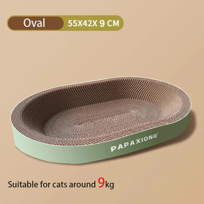 Cat Scratcher and Bed - Round Oval Design - Bascora