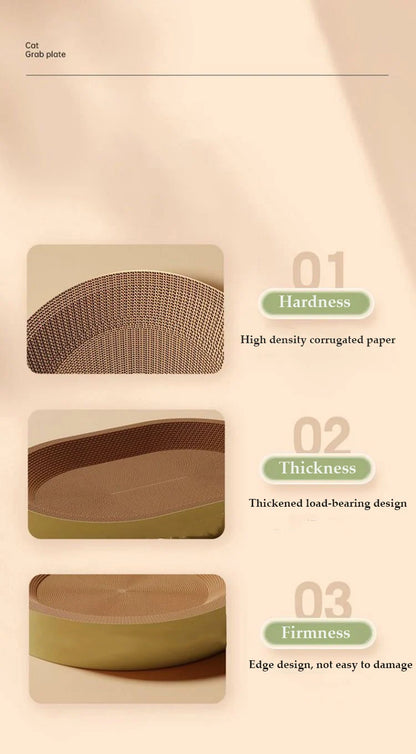 Eco-Friendly Cat Scratcher and Bed Set - Corn Binder Construction - Bascora