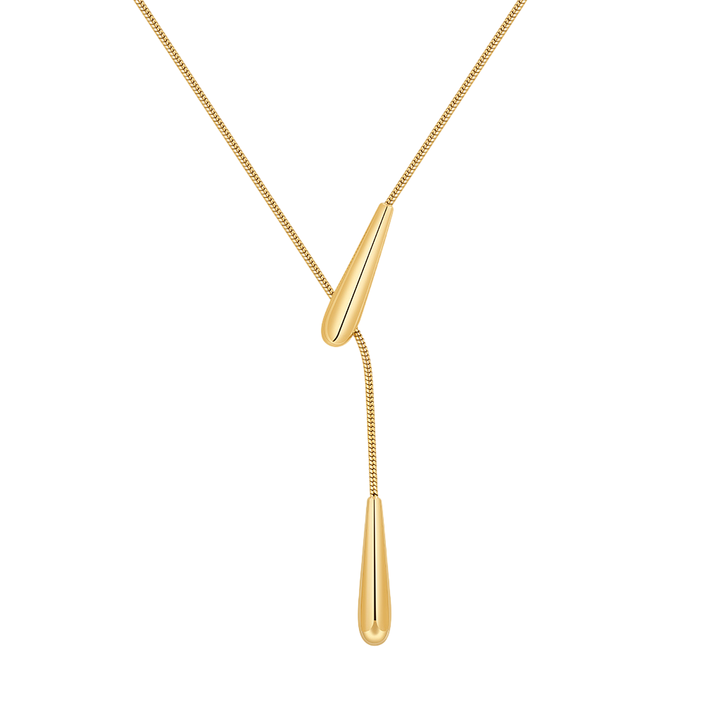 Savaé Design 18K Gold Raindrop Pendant Necklace