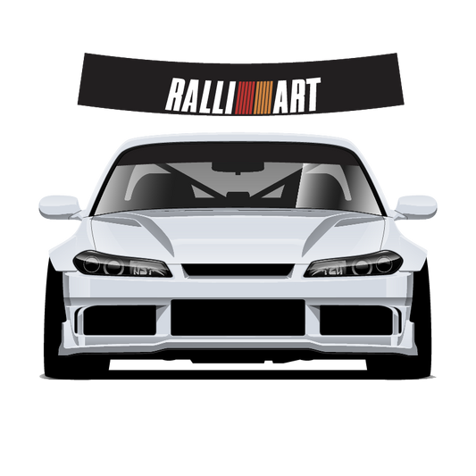 Ralliart Custom Vinyl Sunstrip - Universal Fit 140cm 150cm 160cm