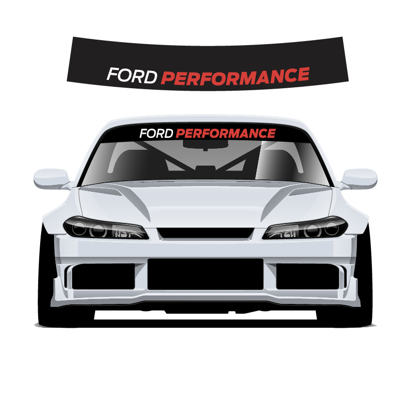 Ford Performance car decal on a white background