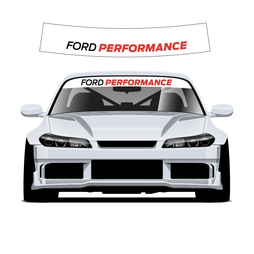 Ford Performance car decal on a white background