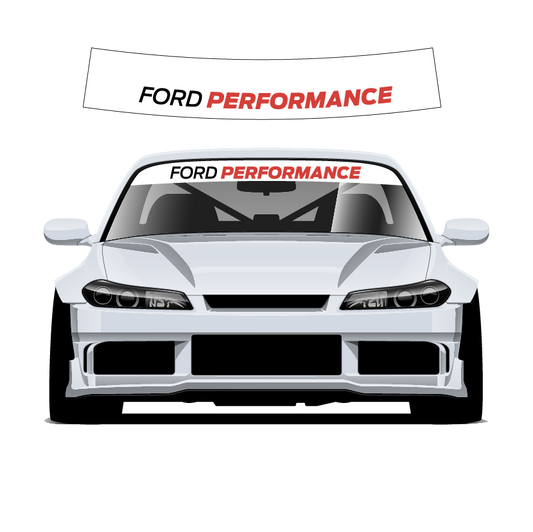 Ford Performance car decal on a white background