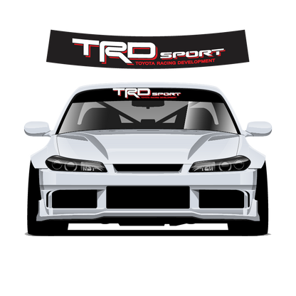 TRD Custom Vinyl Sunstrip - Universal Fit 140cm 150cm 160cm