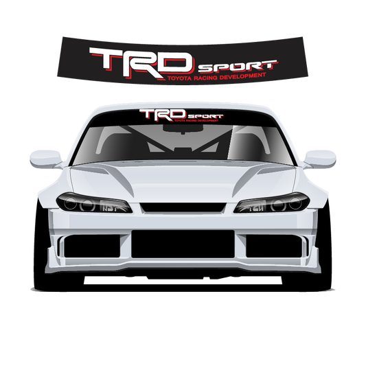 TRD Custom Vinyl Sunstrip - Universal Fit 140cm 150cm 160cm