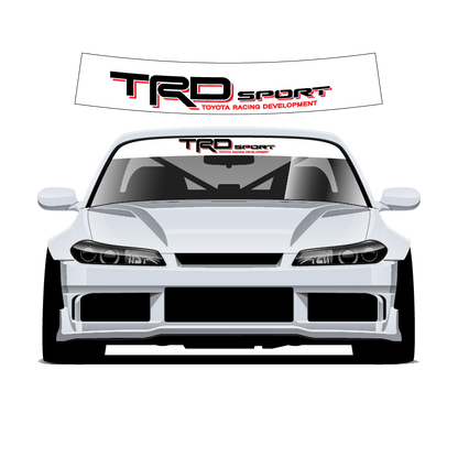 TRD Custom Vinyl Sunstrip - Universal Fit 140cm 150cm 160cm