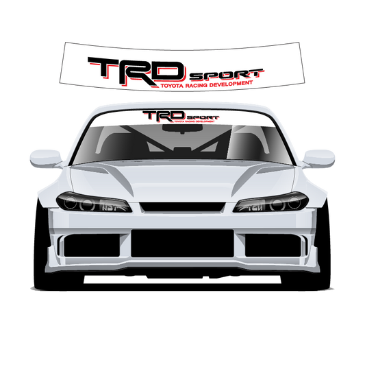 TRD Custom Vinyl Sunstrip - Universal Fit 140cm 150cm 160cm