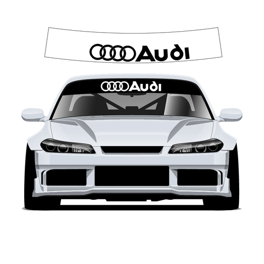 Audi Custom Vinyl Sunstrip - Universal Fit 140cm 150cm 160cm
