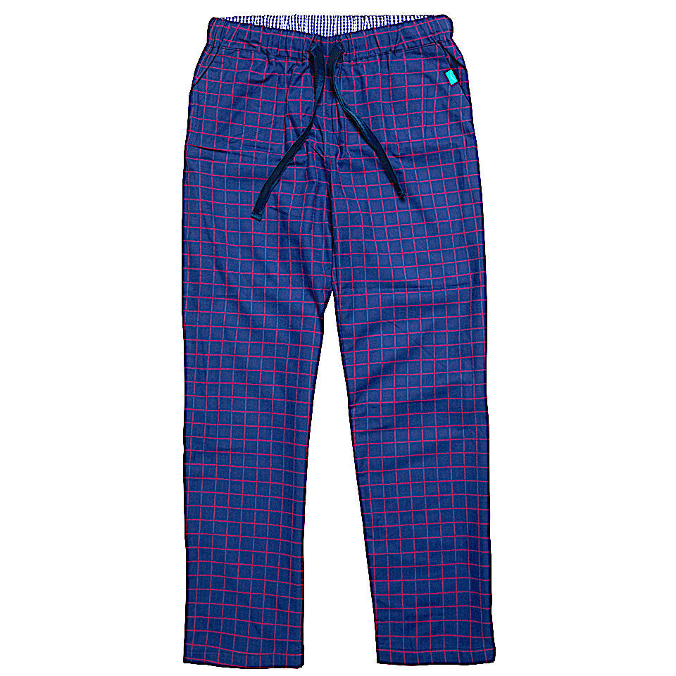 Loungers Women's Organic Cotton Atlantic Puffin Checked Trousers