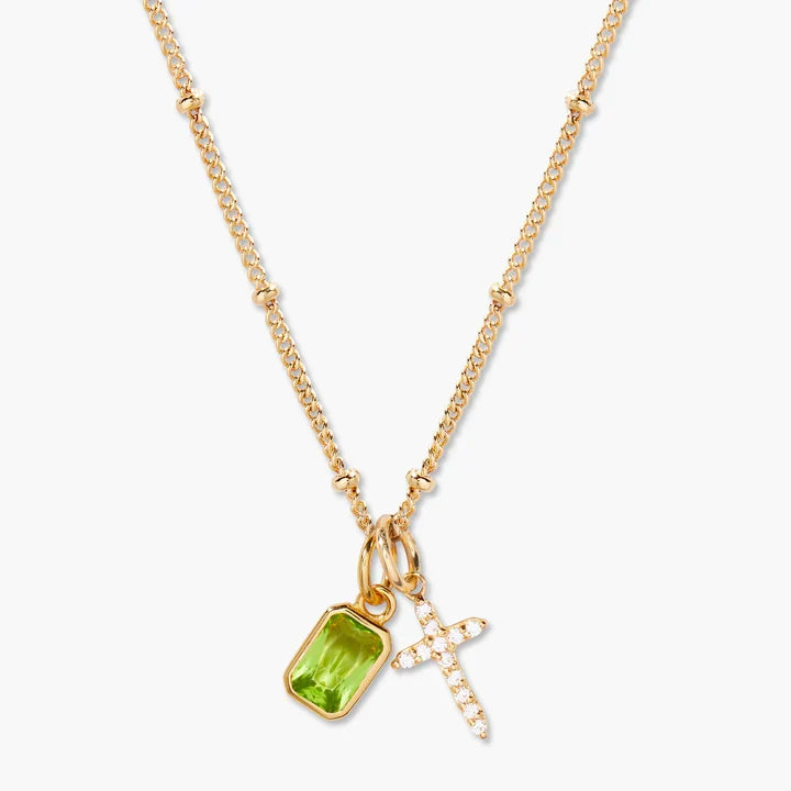 Savaé Design Birthstone Cross Pendant Necklace