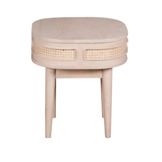 Chester Cane and Wood Bedside Table