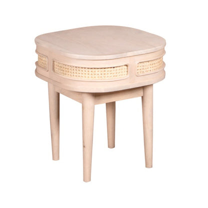 Chester Cane and Wood Bedside Table