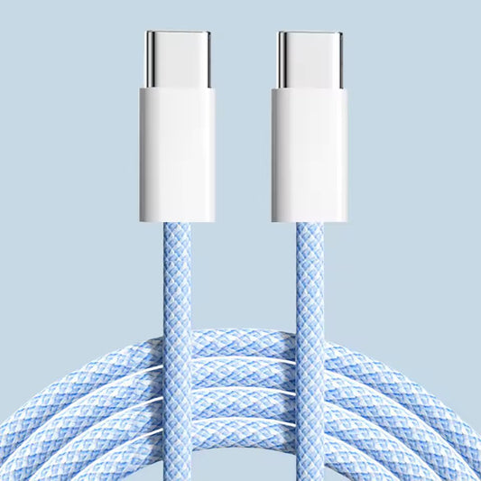 USB-C to USB-C Braided Colourful Charging Data Cable 1M 30W