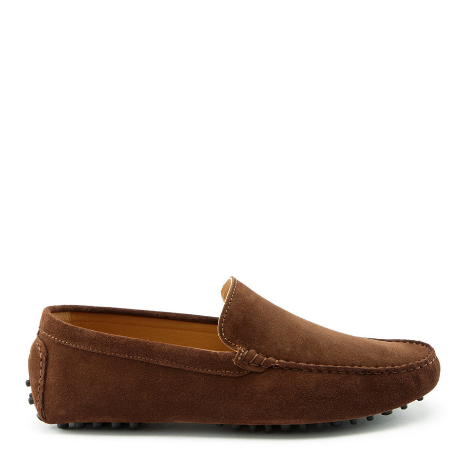 Hugs & Co. Brown Suede Driving Loafers