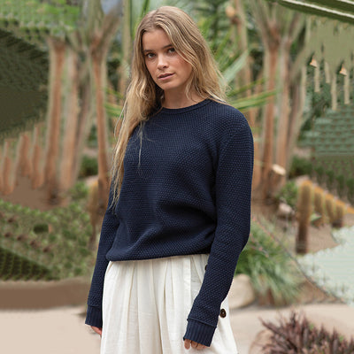 Knitted Regenerated Cotton Sweatshirt