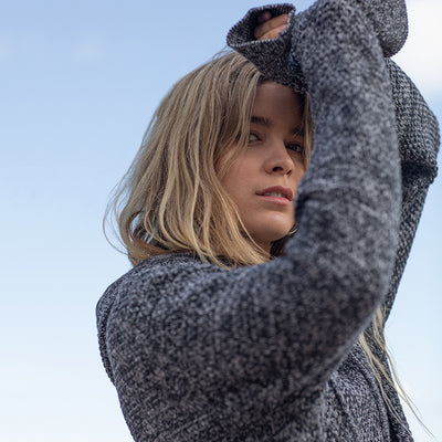 Knitted Regenerated Cotton Hoodie