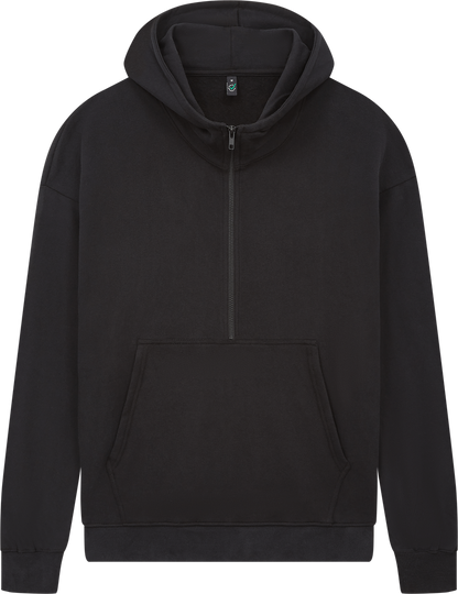 Organic Half Zip Hoodie: Unisex