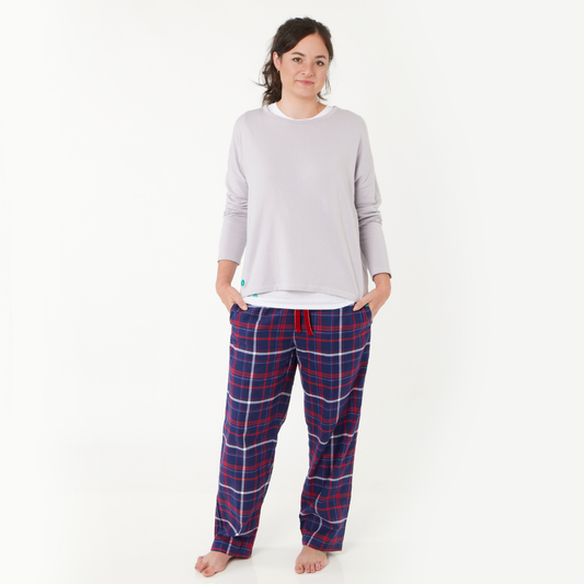 Loungers Women's Organic Brushed Cotton Red Panda Trousers