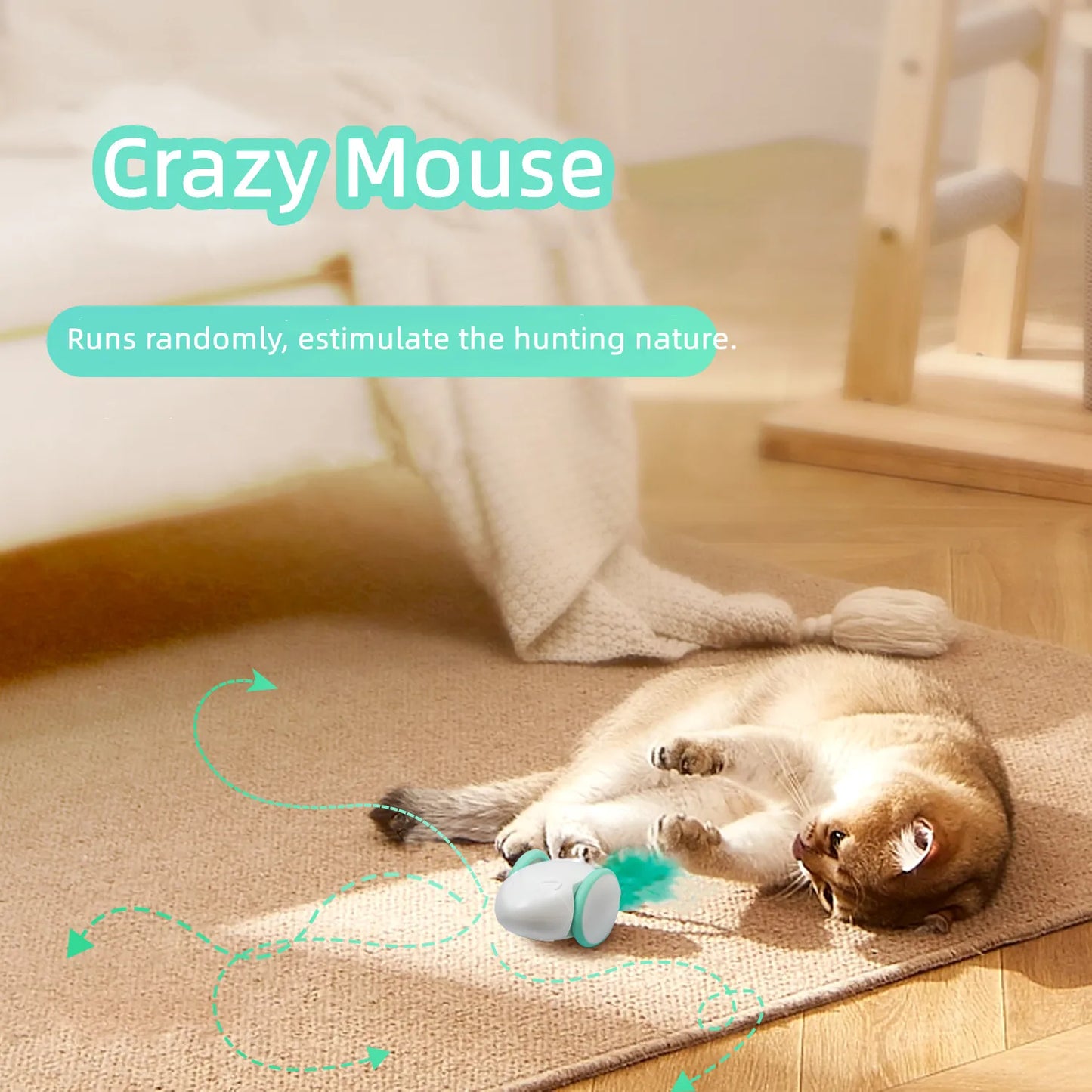 Juguete interactivo para gatos Ratón