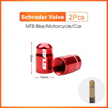 Aluminum CNC Bicycle Tire Valve Cap - Dustproof Schrader Presta - Bascora