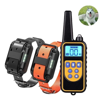 Electric Dog Training Collar - Waterproof Remote Control with Rechargeable Battery - Bascora