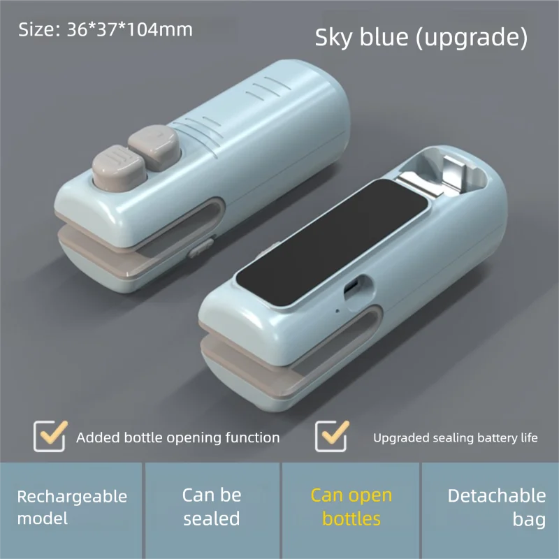 Selladora de alimentos portátil - Máquina de sellado térmico a presión manual de viaje