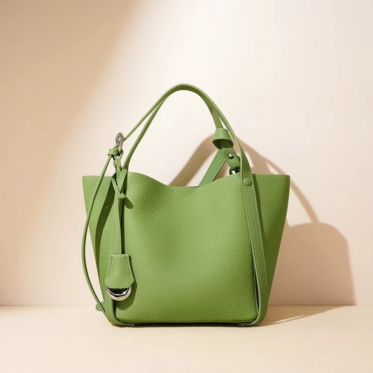 The Dawn Drift Genuine Leather Bucket Shoulder Bag