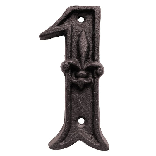 Cast Iron House Numbers - Antique Metal Address Plaque