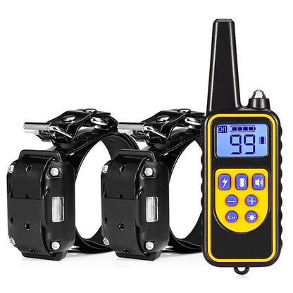 Electric Dog Training Collar - Waterproof Remote Control with Rechargeable Battery - Bascora
