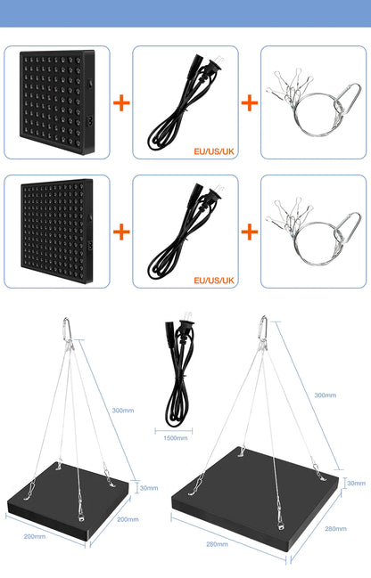High-Power LED Grow Light 2000W/3000W - 2835 Full Spectrum Phyto Lamp - Bascora