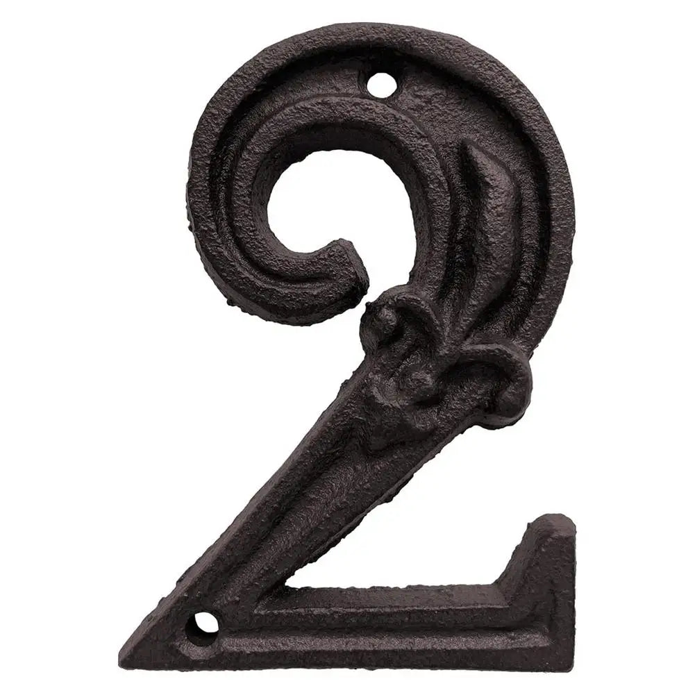 Cast Iron House Numbers - Antique Metal Address Plaque