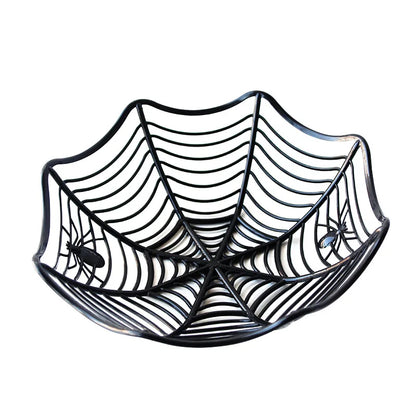 Halloween Spider Web Bowl - Candy Basket for Trick or Treat - Bascora