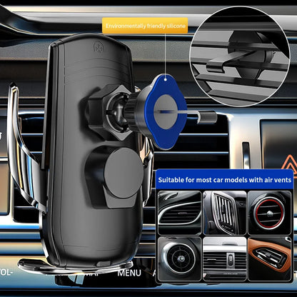 15W Magnetic Car Wireless Charger - 360° Air Vent Mount - Bascora