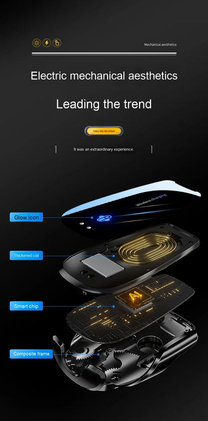 15W Car Wireless Charger Q96 - Auto Open/Close Phone Holder - Bascora