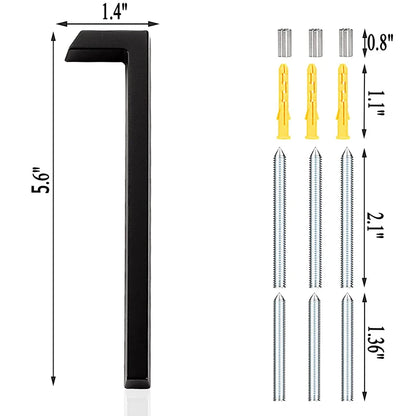 Extra Large Floating House Numbers 142mm - Modern Black Address Signs - Bascora