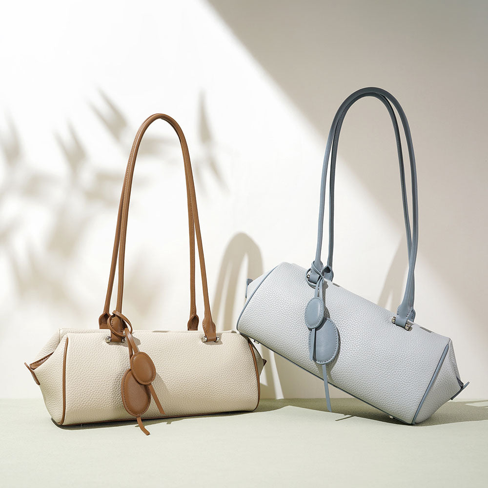 The Frost Petal Foldable Genuine Leather Shoulder Bag