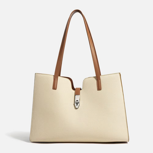 The Haven Bend Structured Genuine Leather Tote Bag