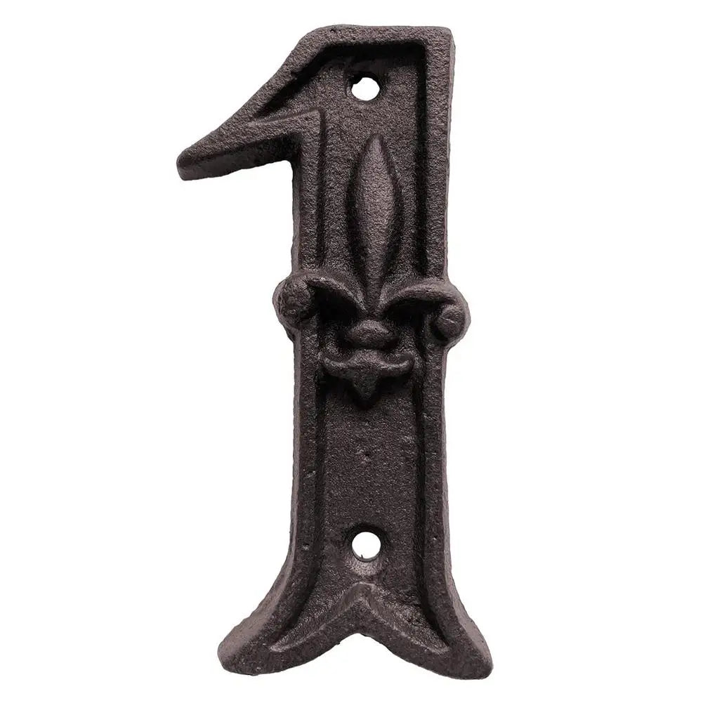 Cast Iron House Numbers - Antique Metal Address Plaque