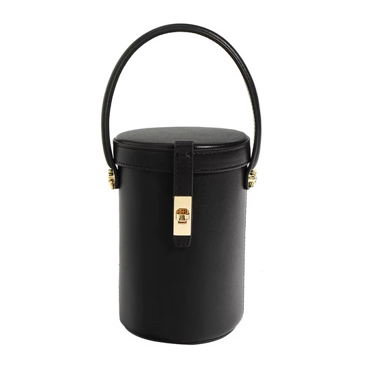 The Whisper Bucket Genuine Leather Cylindrical Crossbody Bag