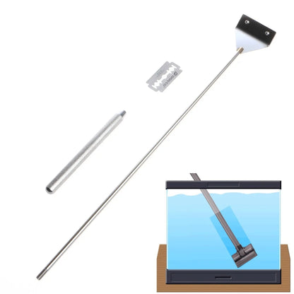 Aquarium Glass Cleaner - Stainless Steel - Bascora