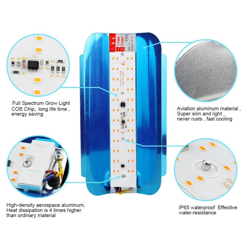 LED Grow Light 50W/100W - Full Spectrum Indoor Greenhouse Lamp