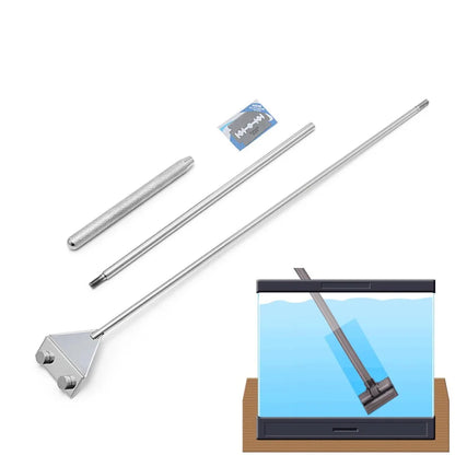 Aquarium Glass Cleaner - Stainless Steel - Bascora