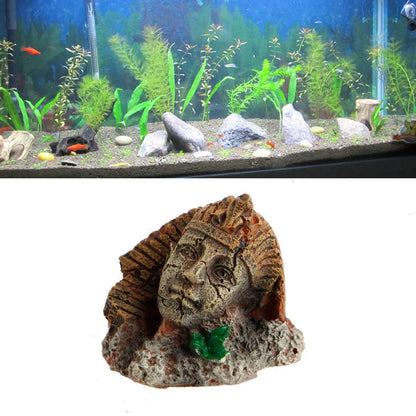 Egyptian Pharaoh Sphinx Aquarium Statue - Bascora