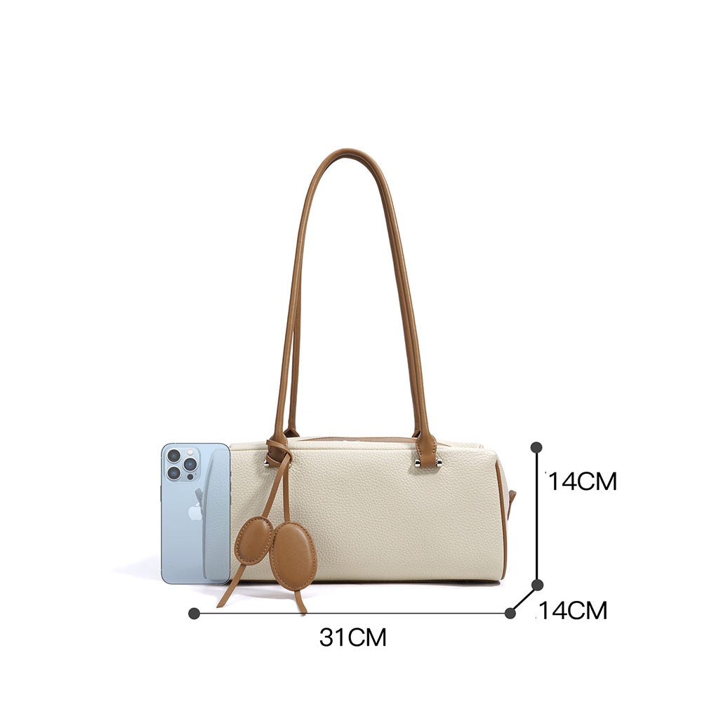 The Frost Petal Foldable Genuine Leather Shoulder Bag