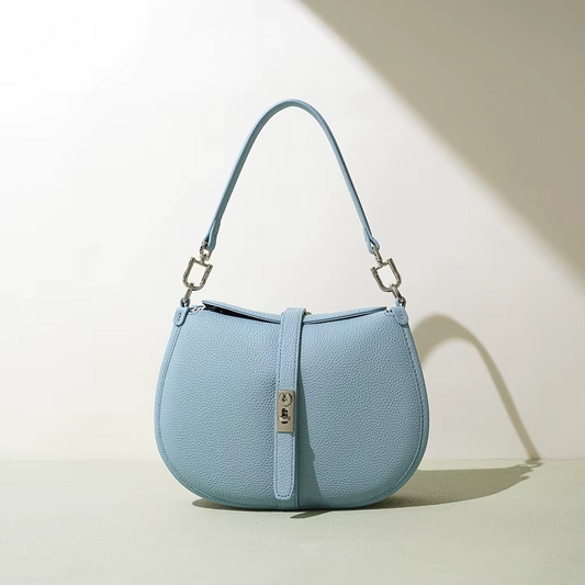 The Horizon Lullaby Half-Moon Bag in Genuine Leather