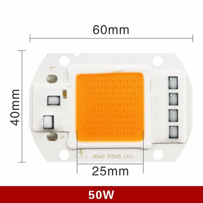 Full Spectrum LED Grow Chip - 10W/20W/30W/50W COB for Indoor Plants - Bascora