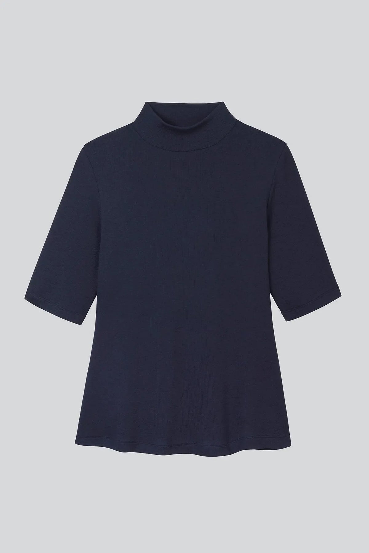 Women's Mock Neck Micro Modal Ribbed Top by Lavender Hill Clothing