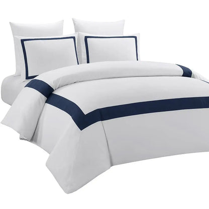 Parure de lit de luxe avec couette à motifs géométriques