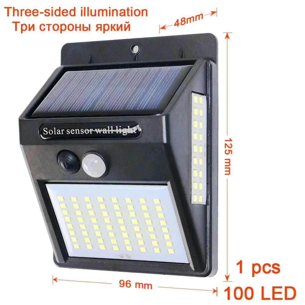 PIR Motion Sensor 100LED Solar Street Light